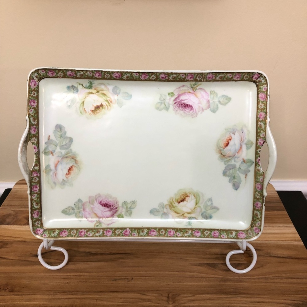 Antique China Serving Tray